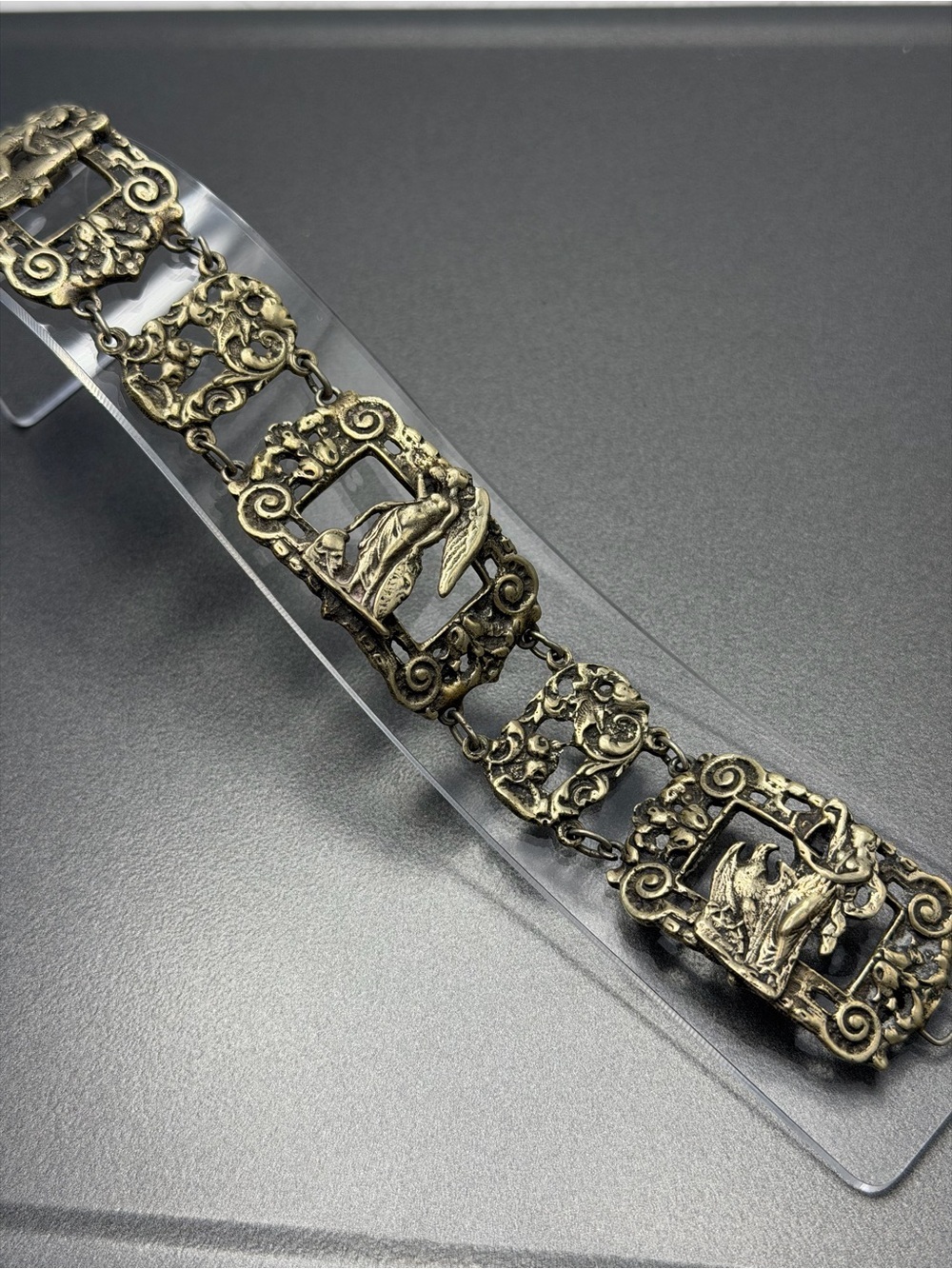 🎉🎂🎊Antique Art Nouveau Bracelet Italy #490br